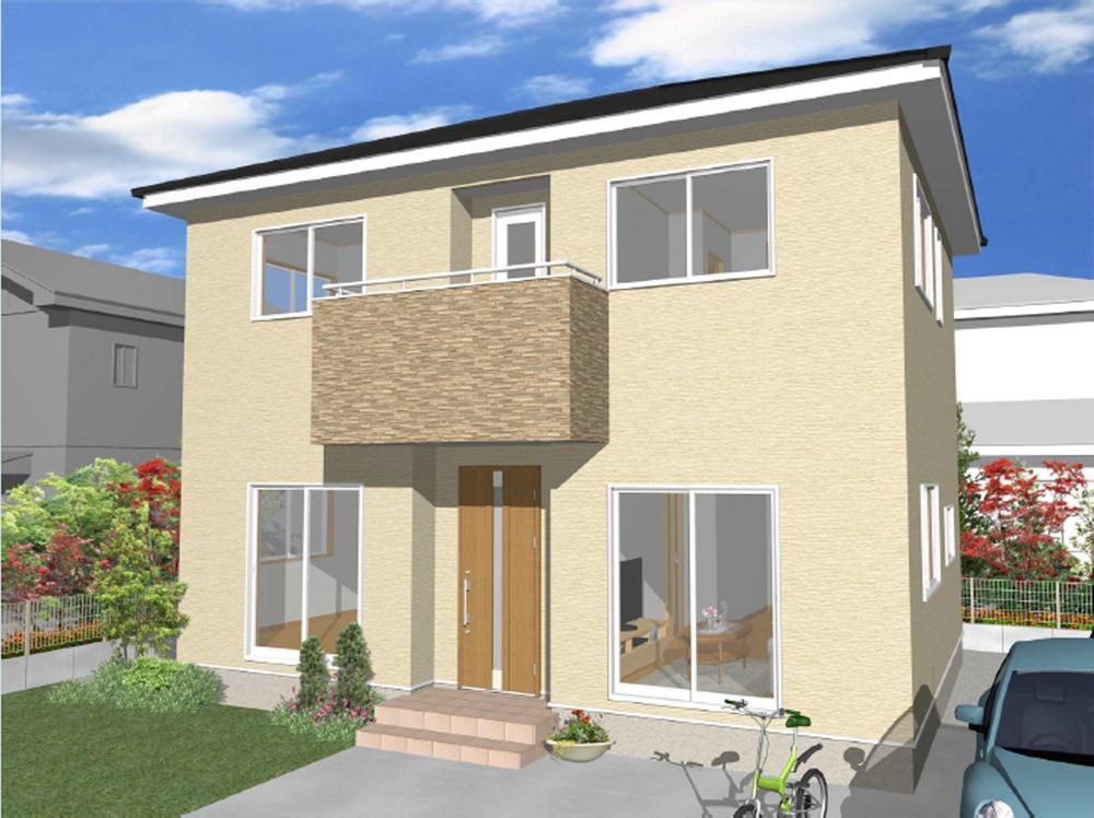 Rendering (appearance). (A Building Rendering) All comfortable life in the electric homes! Kindergarten within a 10-minute walk ・ There is a primary school, School children is also safe. Please contact us first!