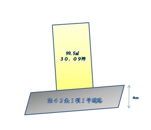 Compartment figure. Land price 8.9 million yen, Land area 99.5 sq m