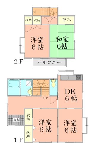 Floor plan. 21,800,000 yen, 4K, Land area 134.21 sq m , Building area 79.2 sq m