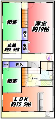 Floor plan. 24,900,000 yen, 3LDK, Land area 198.36 sq m , Building area 126 sq m