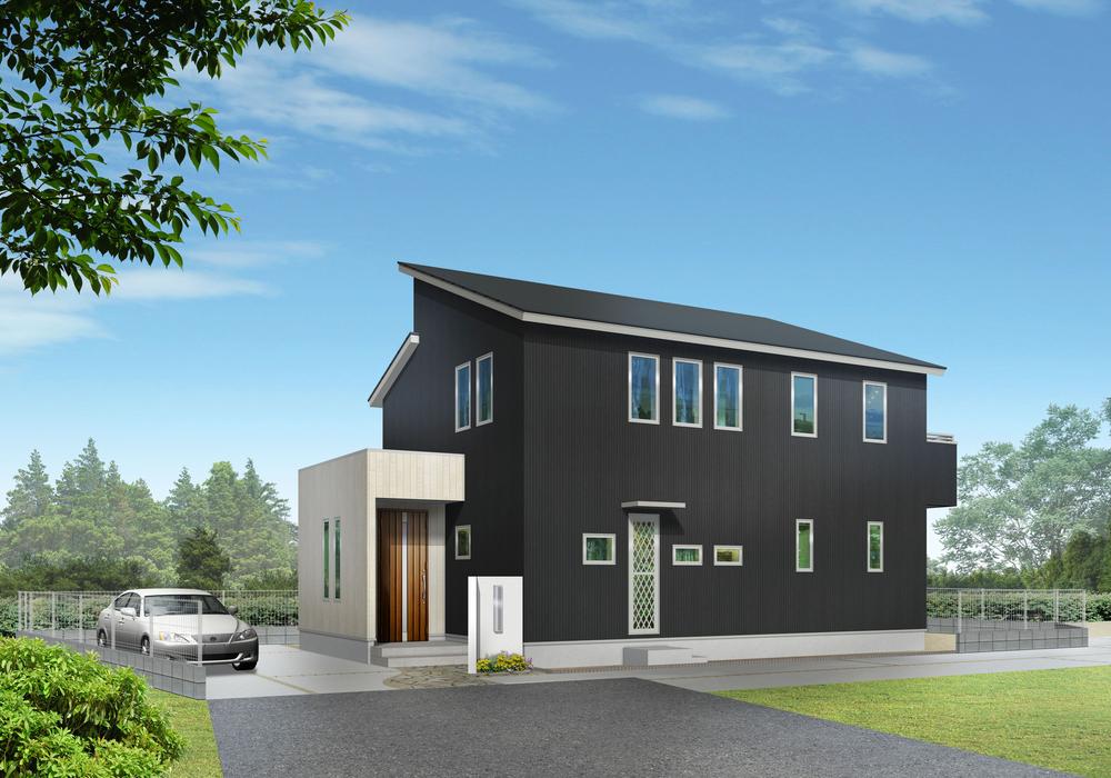 Rendering (appearance). (1 Building) Rendering Large luggage can be stored because there is a dirt floor housed the entrance side, Housework flow line of smooth and comfortable wife eyes. The three Western-style is to ensure the breadth of all 6.5 quires more leeway.