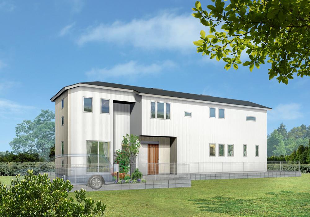 Rendering (appearance). (Building 2) Rendering Live To spacious 4LDK + den. There LDK is the feature of the atrium full of feeling of freedom and effective use of the space in the housing which is provided in various places.