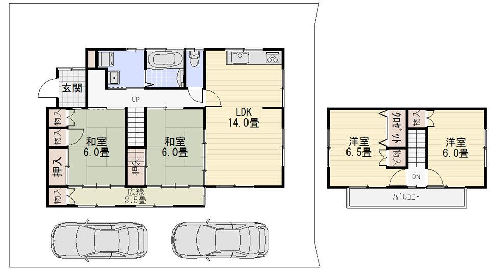 Floor plan. 19,980,000 yen, 4LDK, Land area 169.52 sq m , Building area 101.25 sq m