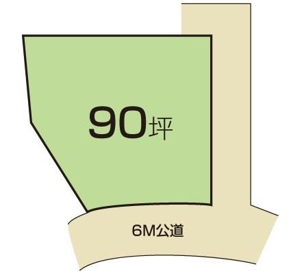 Compartment figure. Land price 11.9 million yen, Land area 297.57 sq m