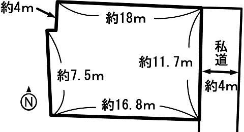 Compartment figure. Land price 17 million yen, Land area 208.16 sq m