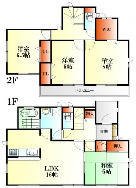 Floor plan. 28.8 million yen, 4LDK, Land area 200.77 sq m , Building area 105.98 sq m