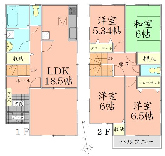 Floor plan. 31.5 million yen, 4LDK, Land area 169.7 sq m , Building area 104.33 sq m
