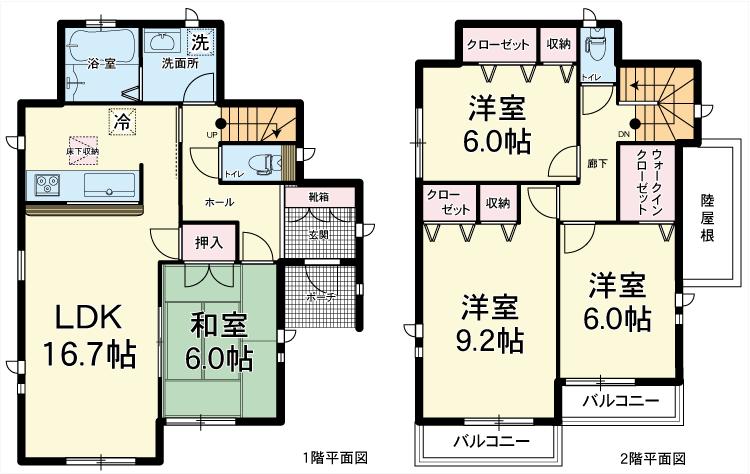 Floor plan. (3 Building), Price 38,800,000 yen, 4LDK, Land area 152.09 sq m , Building area 105.99 sq m