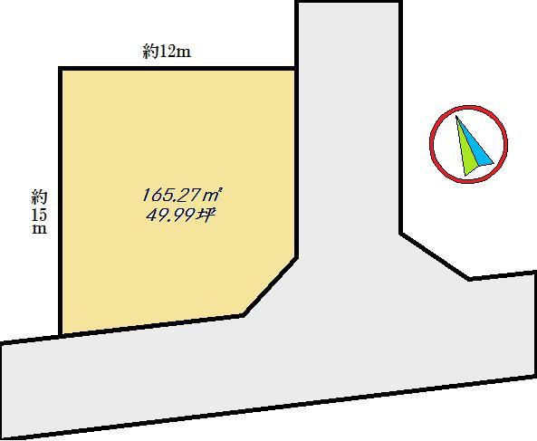 Compartment figure. Land price 16.8 million yen, Land area 165.27 sq m