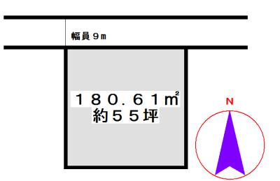 Compartment figure. Land price 13.5 million yen, Land area 180.61 sq m