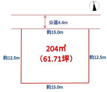 Compartment figure. Land price 5.5 million yen, Land area 204 sq m