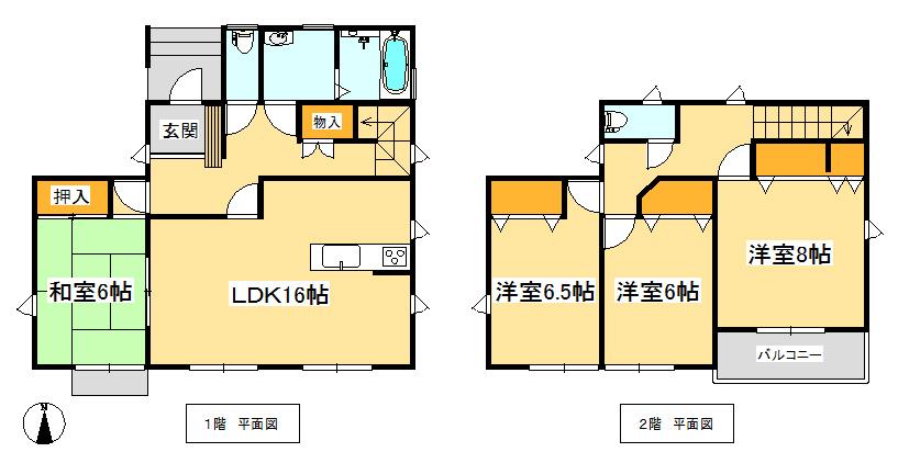 Floor plan. 32,600,000 yen, 4LDK, Land area 175.79 sq m , Building area 110.95 sq m