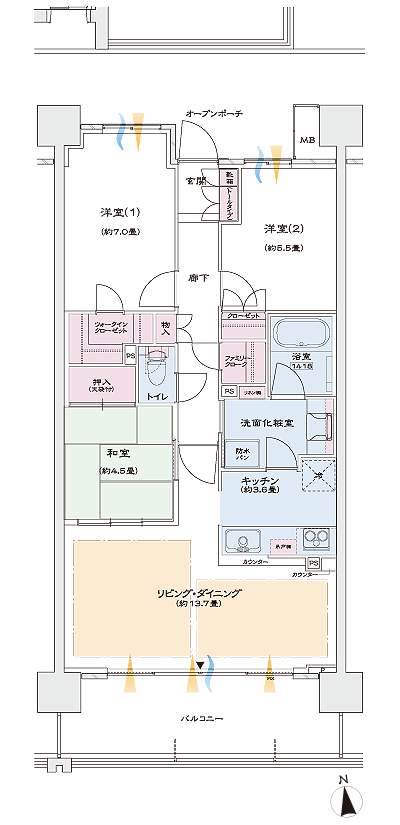 Floor: 3LDK + W + FC, the occupied area: 78.19 sq m, Price: 31,980,000 yen