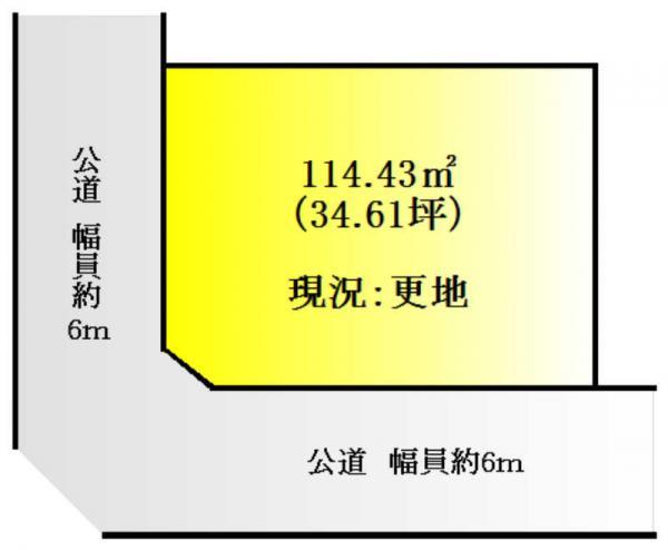 Compartment figure. Land price 2.5 million yen, Land area 114.43 sq m