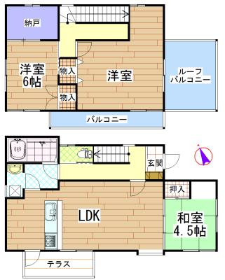 Floor plan. 21,800,000 yen, 3LDK+S, Land area 203.12 sq m , Building area 92.21 sq m