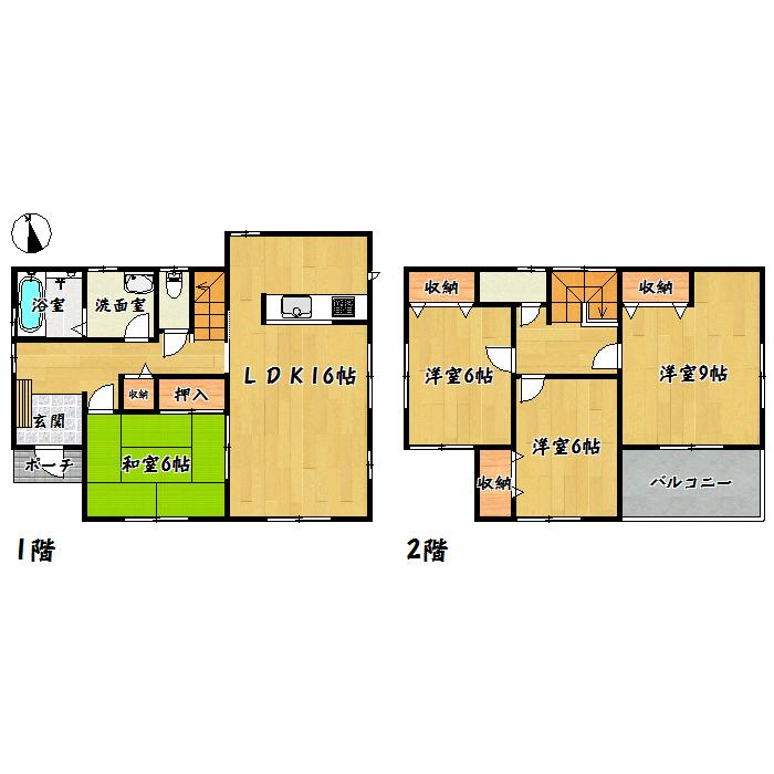 Floor plan. 30.5 million yen, 4LDK, Land area 169.37 sq m , Building area 105.98 sq m Matsugaoka ・ 1 Building
