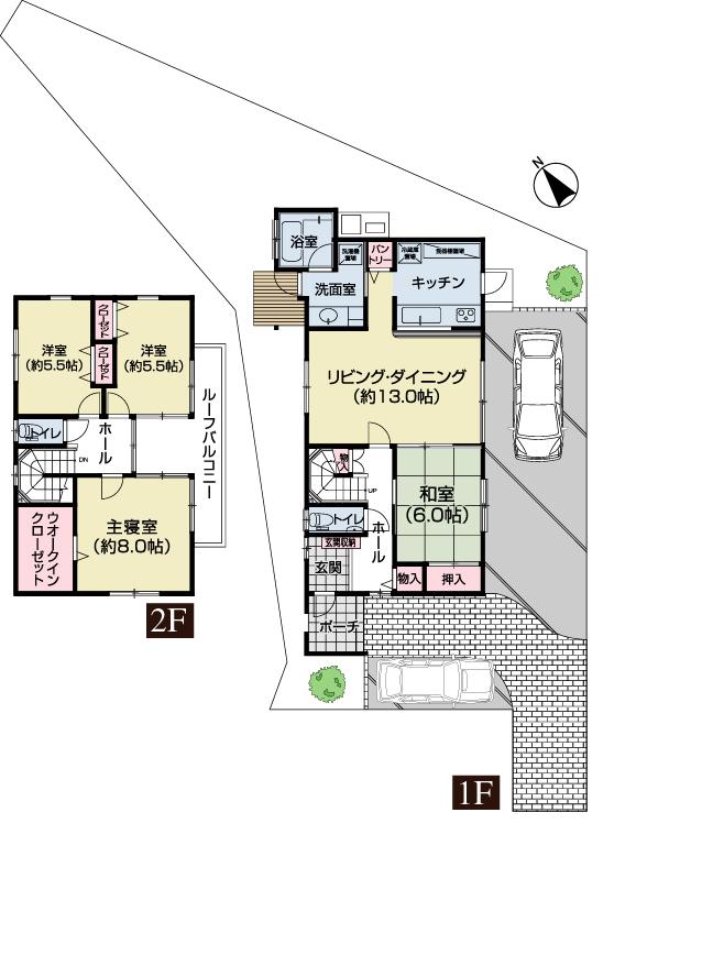 Floor plan. 33,150,000 yen, 4LDK, Land area 208.9 sq m , Building area 108.61 sq m floor plan