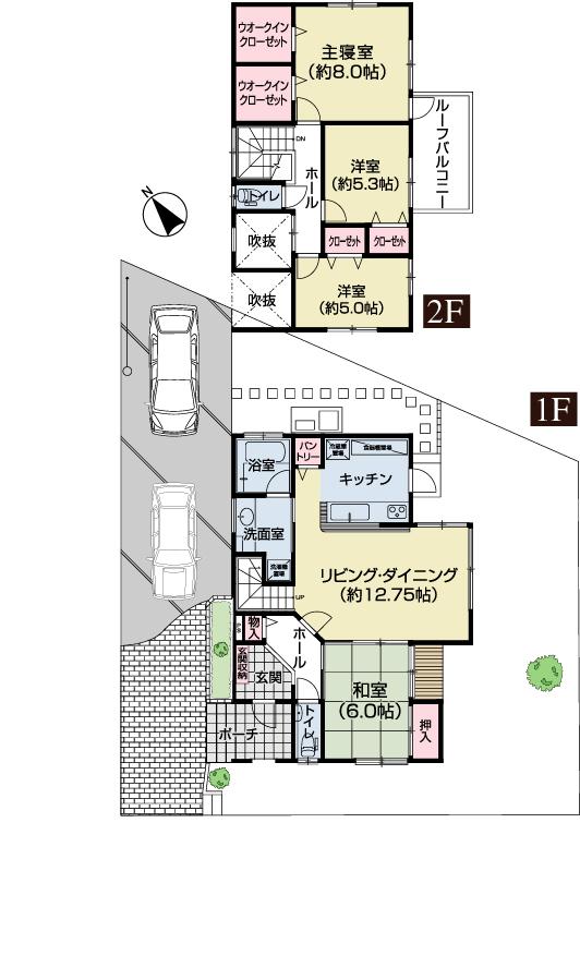 Floor plan. (B Building), Price 32,950,000 yen, 4LDK, Land area 201.96 sq m , Building area 107.64 sq m