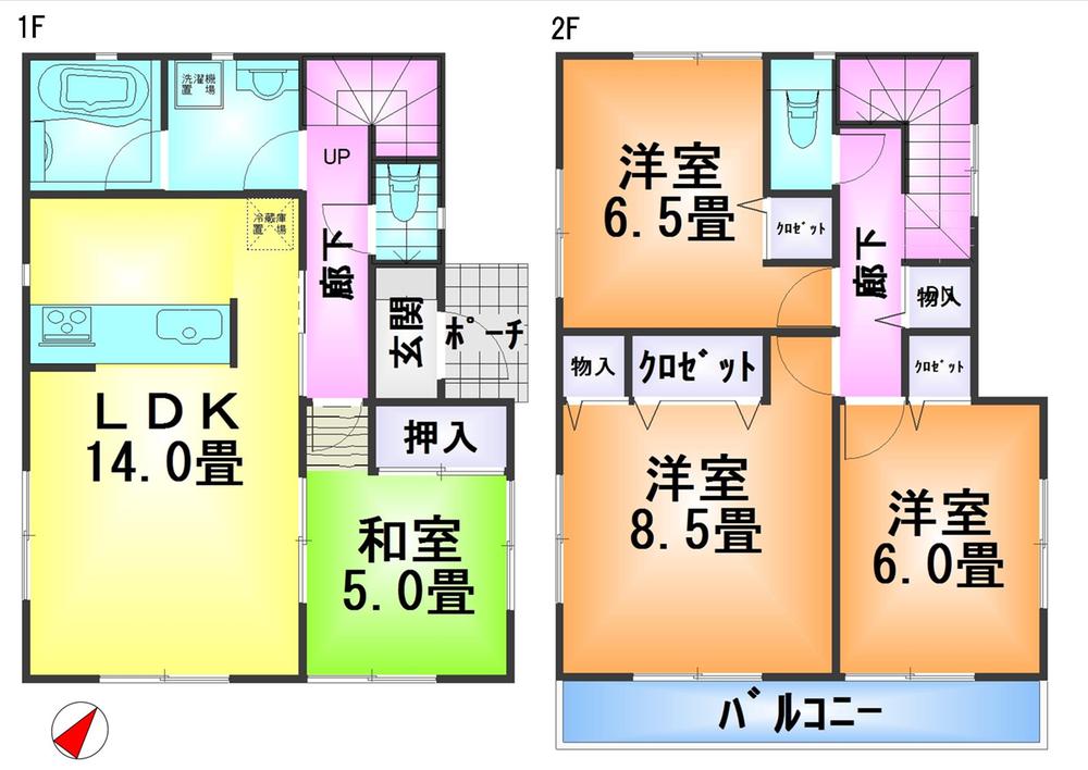 Floor plan. 20,900,000 yen, 4LDK + S (storeroom), Land area 133.12 sq m , Building area 93.15 sq m