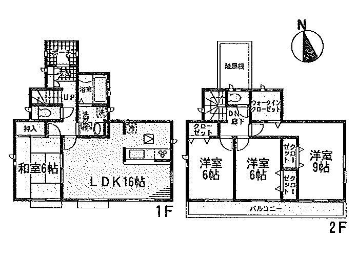 Floor plan. (Building 2), Price 24,800,000 yen, 4LDK, Land area 177.8 sq m , Building area 103.5 sq m