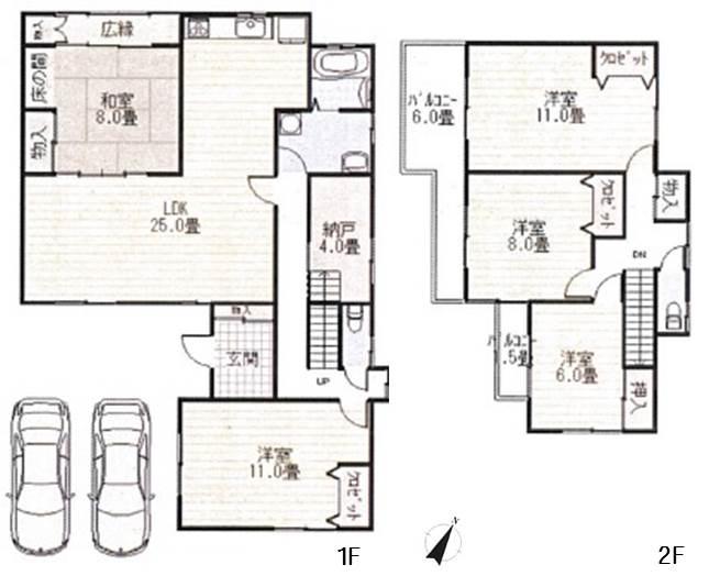 Floor plan. 23,980,000 yen, 5LDK + S (storeroom), Land area 227.7 sq m , Building area 170.66 sq m