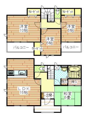 Floor plan. 39,800,000 yen, 4LDK, Land area 140.57 sq m , Building area 106.81 sq m