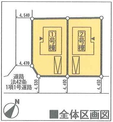 The entire compartment Figure. All two buildings offer order south road ・ Parking two Allowed