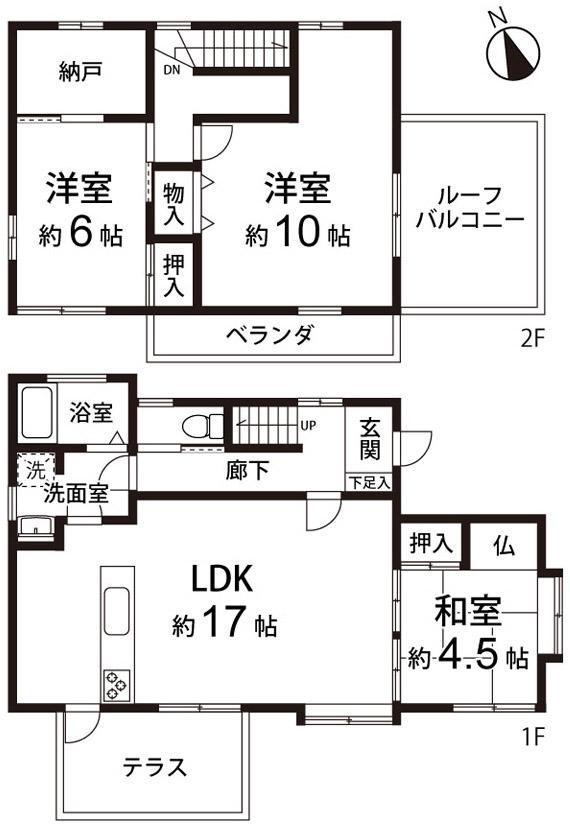 Floor plan. 21,800,000 yen, 3LDK + S (storeroom), Land area 203.12 sq m , Building area 92.21 sq m