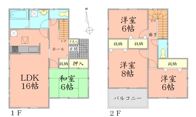 Floor plan. 28,950,000 yen, 4LDK, Land area 170.65 sq m , Building area 104.33 sq m