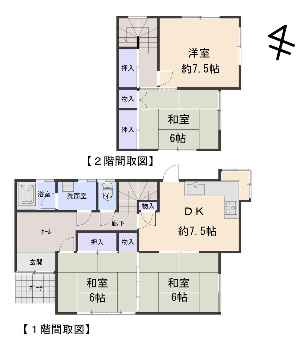 Floor plan. 14,680,000 yen, 4DK, Land area 171.71 sq m , Building area 82.39 sq m