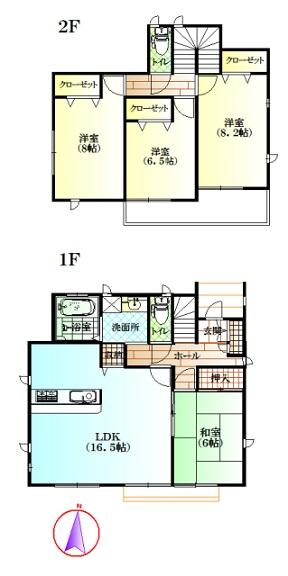 Floor plan. 32,800,000 yen, 4LDK, Land area 199.07 sq m , Building area 106.41 sq m