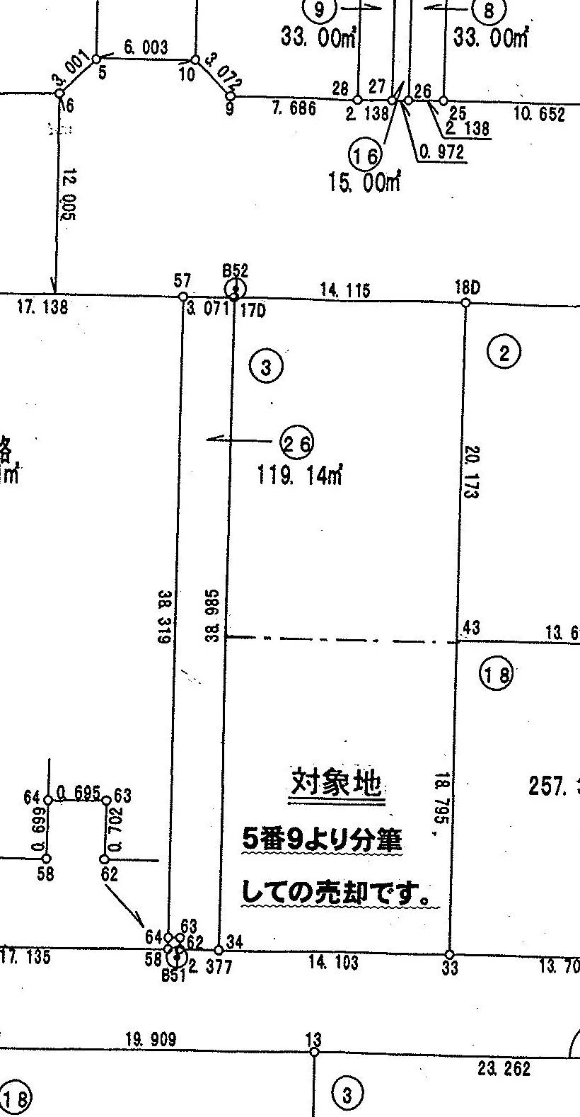 Compartment figure. Land price 6.8 million yen, Land area 265 sq m