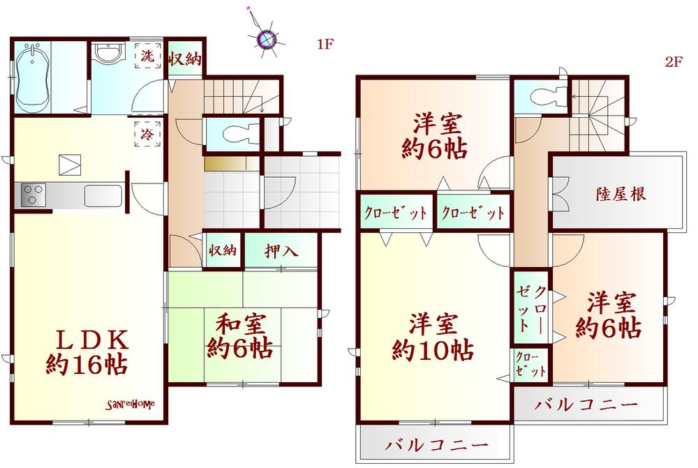 Floor plan. 1280m until the JR Tohoku Line "Nagamachi" station