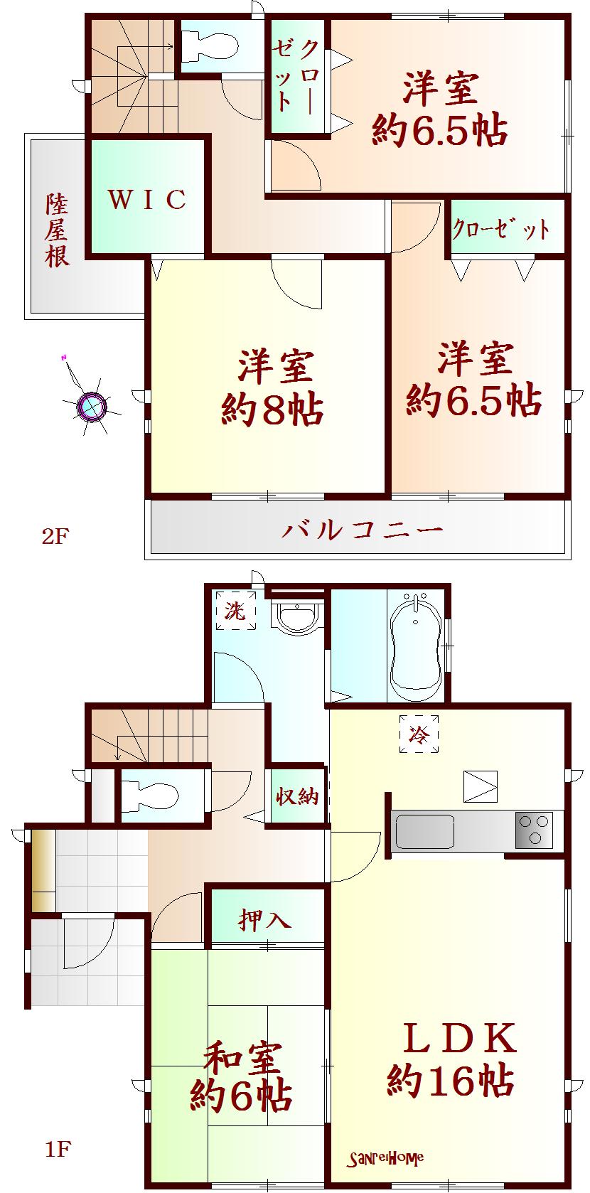 Floor plan. 1280m until the JR Tohoku Line "Nagamachi" station