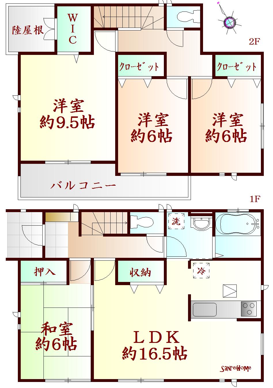 Floor plan. 1280m until the JR Tohoku Line "Nagamachi" station