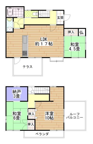 Floor plan. 21,800,000 yen, 3LDK+S, Land area 203.12 sq m , Building area 92.21 sq m