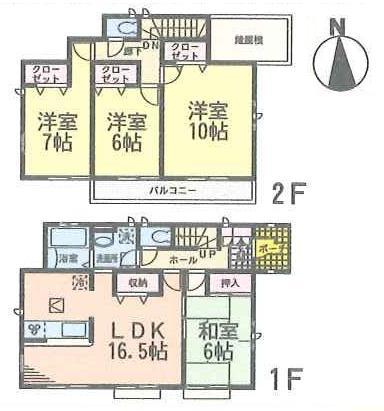 Floor plan. (3 Building), Price 36,800,000 yen, 4LDK, Land area 150.46 sq m , Building area 106.41 sq m