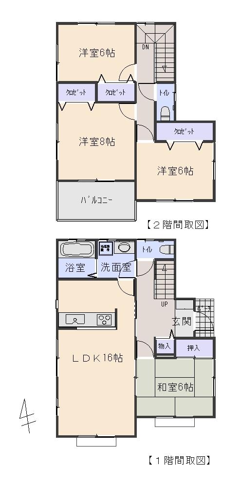 Floor plan. (1 Building), Price 28,950,000 yen, 4LDK, Land area 170.85 sq m , Building area 104.33 sq m
