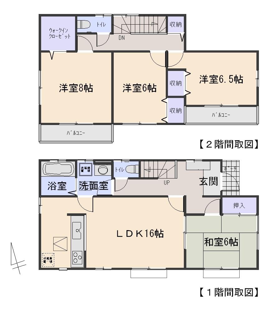 Floor plan. (3 Building), Price 29,650,000 yen, 4LDK, Land area 171.44 sq m , Building area 105.99 sq m