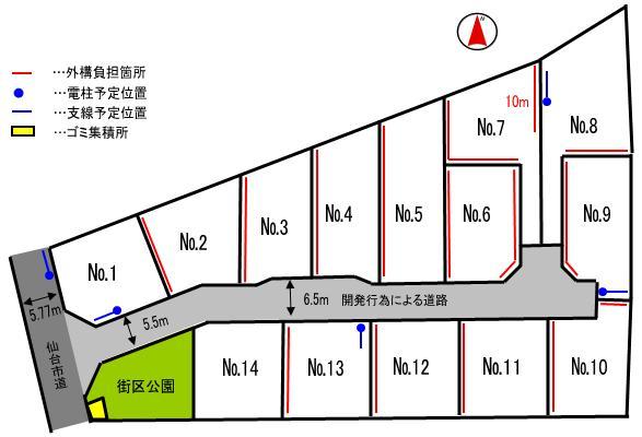 Construction completion expected view. Sales compartment view ( ※ Section view is not a survey map)