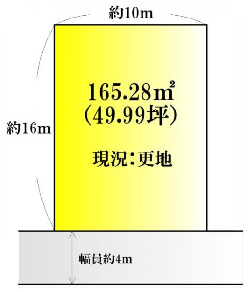 Compartment figure. Land price 6.8 million yen, Land area 165.28 sq m