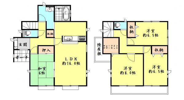 Floor plan. 39,800,000 yen, 4LDK, Land area 139.47 sq m , Building area 106.81 sq m