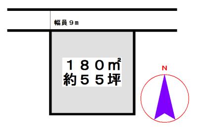Compartment figure. Land price 13.5 million yen, Land area 180 sq m