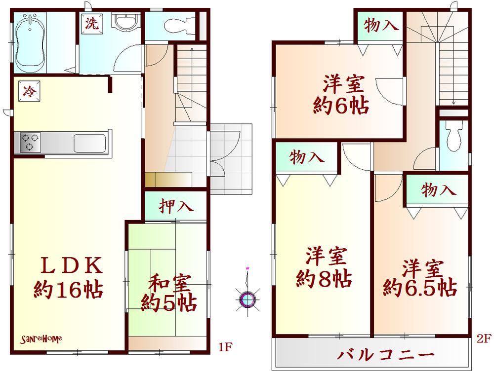 Floor plan. 880m to Sendai Municipal Shiromaru Elementary School