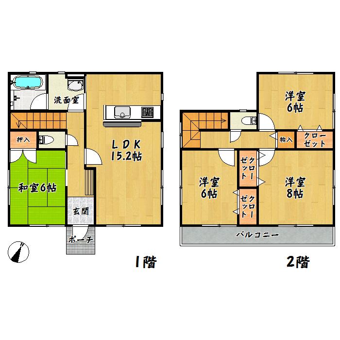 Floor plan. 27,900,000 yen, 4LDK, Land area 169.23 sq m , Building area 96.39 sq m Taihaku Ku Kongosawa first