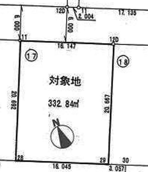 Compartment figure. Land price 8.2 million yen, Land area 332.84 sq m