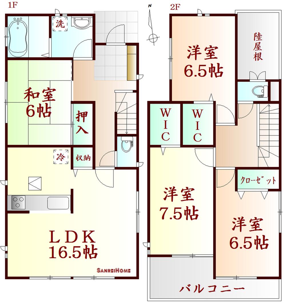 Floor plan. 23.8 million yen, 4LDK, Land area 178.65 sq m , Building area 105.98 sq m