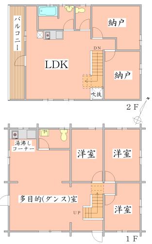 Floor plan. 34,500,000 yen, 3LDK + 2S (storeroom), Land area 364.06 sq m , Building area 164.39 sq m