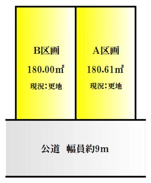 Compartment figure. Land price 13.5 million yen, Land area 180.61 sq m