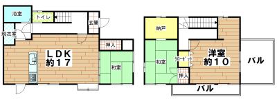 Floor plan. 21,800,000 yen, 3LDK+S, Land area 203.12 sq m , Building area 92.21 sq m